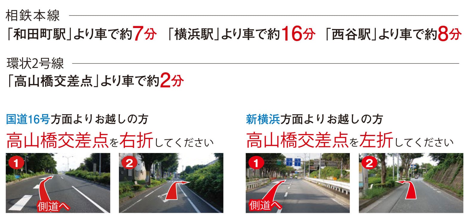 お車・バスをご利用の場合